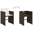 vidaXL 11 Piece Poly Rattan Garden Dining Set in Brown/Cream white/Black