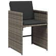 vidaXL 11 Piece Poly Rattan Garden Dining Set in Grey and Brown
