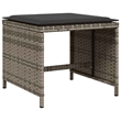 vidaXL 11 Piece Poly Rattan Garden Dining Set in Grey and Brown