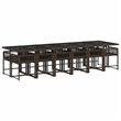 vidaXL Rattan Garden Dining Set in Black/Cream White
