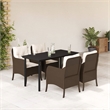 vidaXL 5 Piece Garden Dining Set in Black