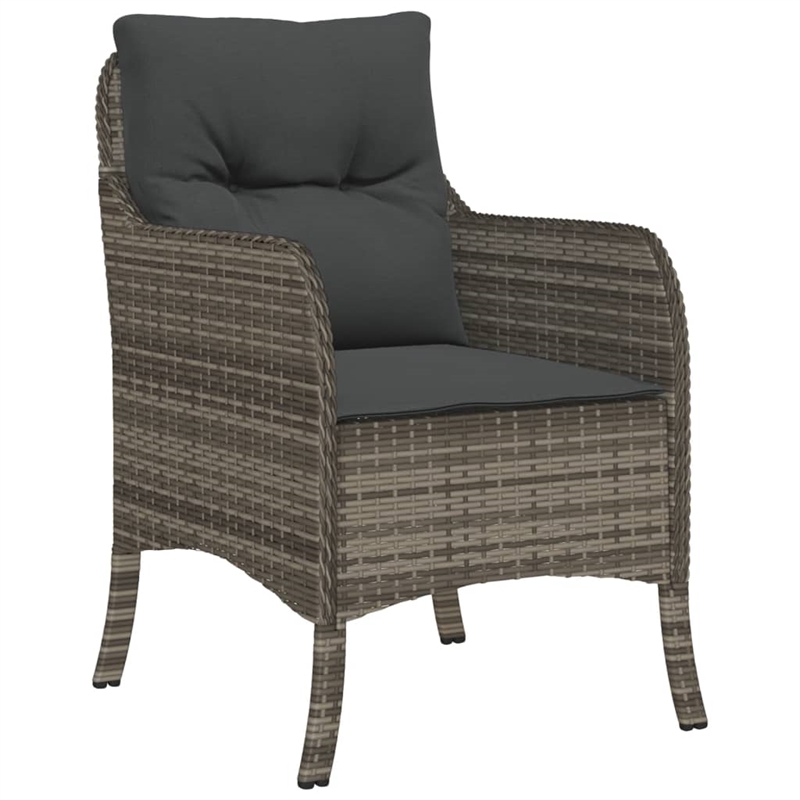 vidaXL 5 Piece Steel Garden Dining Set in Grey