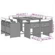 vidaXL 9 Piece Garden Dining Set with Cushions in White