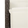 vidaXL 5 Piece Rattan Garden Dining Set in Black/Cream White