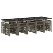 vidaXL 15 Piece Garden Dining Set in Grey