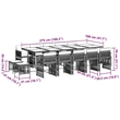 vidaXL 15 Piece Garden Dining Set in Grey