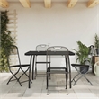 vidaXL 5 Piece Steel Garden Dining Set in Anthracite