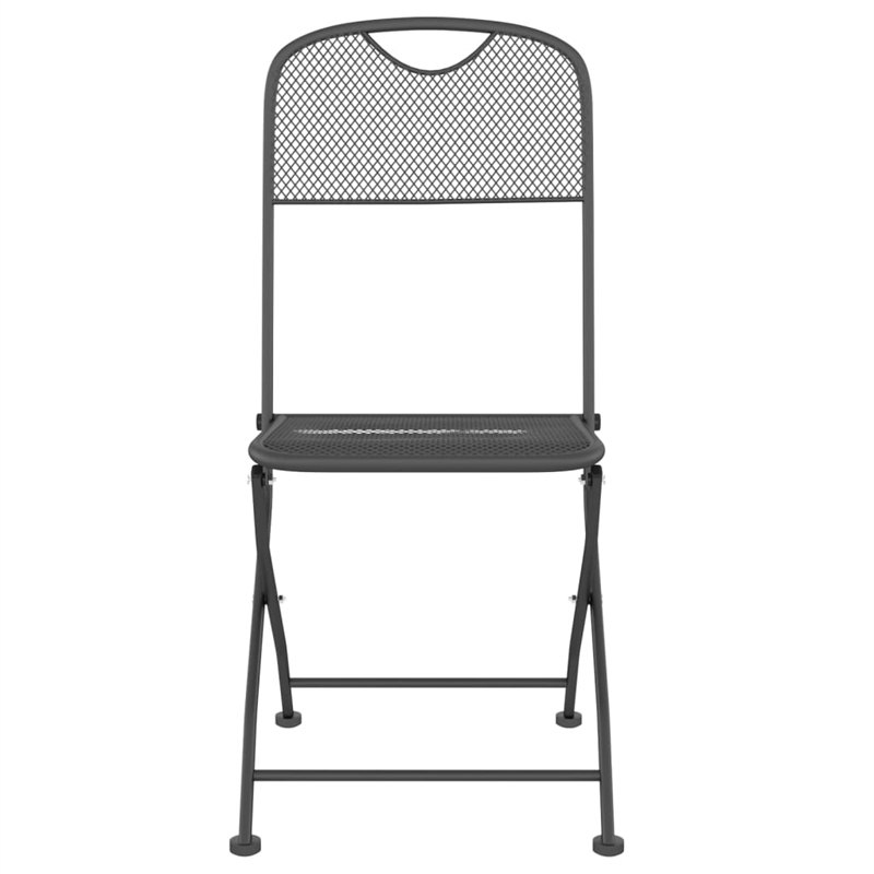 vidaXL 5 Piece Steel Garden Dining Set in Anthracite