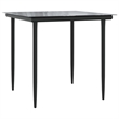 vidaXL 3 Piece Garden Dining Set in Black