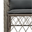 vidaXL 5 Piece Poly Rattan Garden Dining Set in Black/Dark Grey