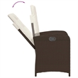 vidaXL 5 Piece Poly Rattan Patio Dining Set in Brown/Cream white