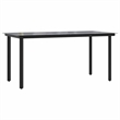 vidaXL 7 Piece Rattan Garden Dining Set in Grey/Black/Navy Blue