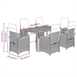 vidaXL 7 Piece Garden Dining Set in Grey