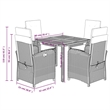 vidaXL Poly Rattan Garden Dining Set in Brown/Cream white/Black