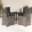 vidaXL 5 Piece Garden Dining Set in Black
