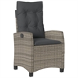 vidaXL 7 Piece Poly Rattan Garden Dining Set in Black/Dark Grey