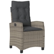 vidaXL 3 Piece Poly Rattan Garden Dining Set in Black/Dark Grey
