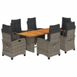 vidaXL 9 Piece Garden Dining Set in Gray