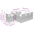 vidaXL 9 Piece Garden Dining Set in Gray