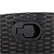 vidaXL 3 Piece Poly Rattan Garden Dining Set in Black/Cream White