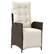 vidaXL 3 Piece Poly Rattan Garden Dining Set in Black/Cream White