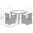 vidaXL 5 Piece Garden Dining Set in Gray