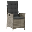 vidaXL Rattan Garden Dining Set in Black/Dark Gray