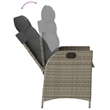 vidaXL Rattan Garden Dining Set in Black/Dark Gray