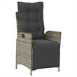 vidaXL Rattan Garden Dining Set in Black/Dark Gray