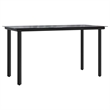 vidaXL Poly Rattan Garden Dining Set in Black/Cream White