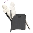 vidaXL 9 Piece Poly Rattan Garden Dining Set in Black/Cream White