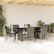 vidaXL 7 Piece Steel Garden Dining Set in Gray