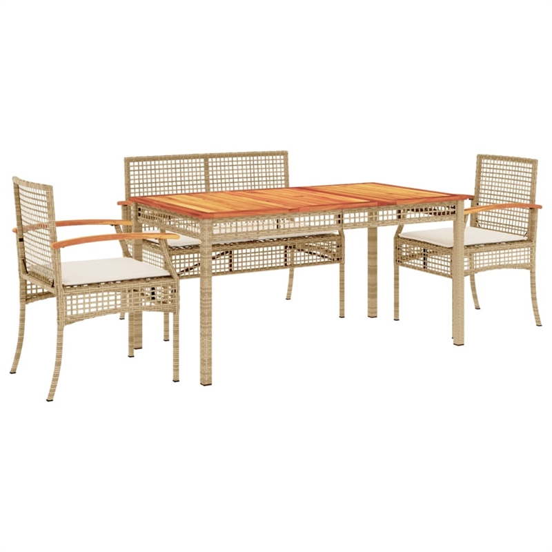 vidaXL 5 Piece Steel Garden Dining Set in Brown