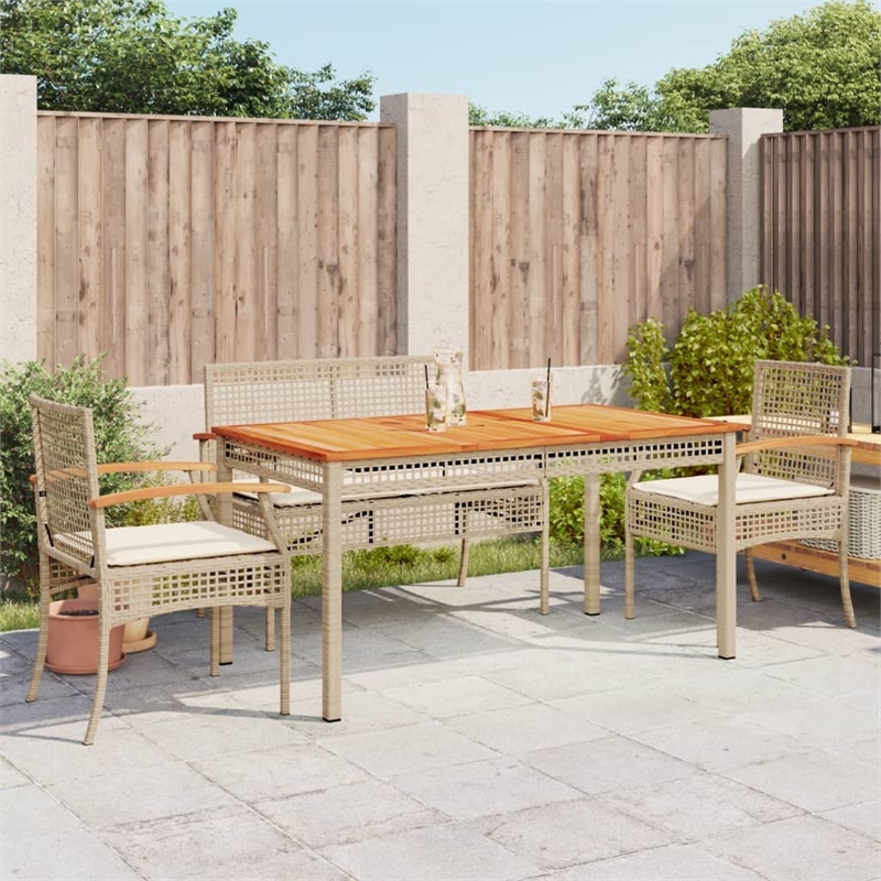 vidaXL 5 Piece Steel Garden Dining Set in Brown