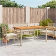 vidaXL 5 Piece Steel Garden Dining Set in Brown