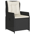 vidaXL 9 Piece Poly Rattan Garden Dining Set in Black/Cream White
