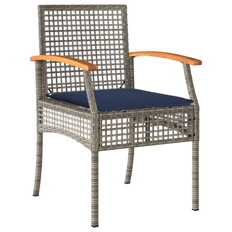vidaXL 5 Piece Steel Patio Dining Set in Black