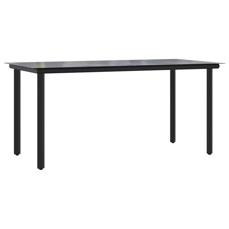 vidaXL 5 Piece Steel Patio Dining Set in Black