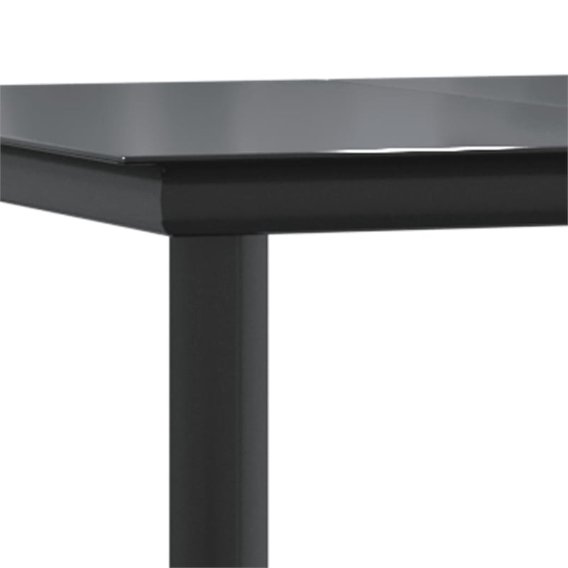 vidaXL 5 Piece Steel Patio Dining Set in Black