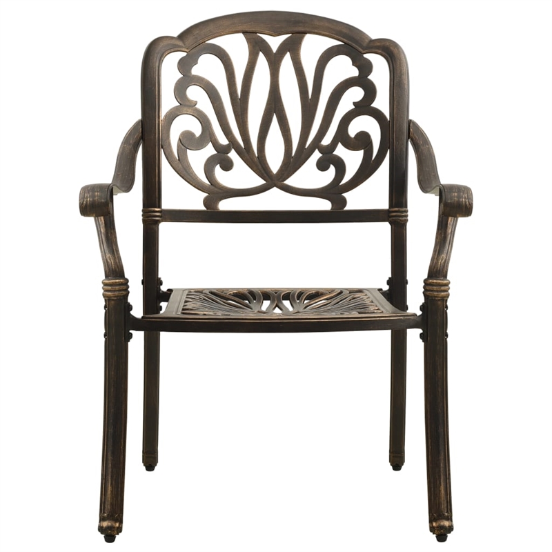 vidaXL 5 Piece Garden Dining Set in Bronze