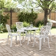 vidaXL 5 Piece Garden Dining Set in White