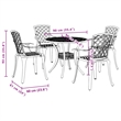 vidaXL 5 Piece Garden Dining Set in White
