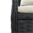 vidaXL 3 Piece Poly Rattan Garden Dining Set in Black