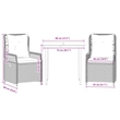 vidaXL 3 Piece Poly Rattan Garden Dining Set in Black