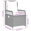 vidaXL 3 Piece Poly Rattan Garden Dining Set in Black
