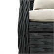 vidaXL 5 Piece Rattan Garden Dining Set in Black/Cream White