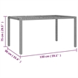 vidaXL 7 Piece Poly Rattan Garden Dining Set in Black/Cream White