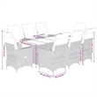 vidaXL 9 Piece Poly Rattan Garden Dining Set in Black/Cream White
