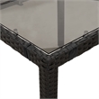 vidaXL 5 Piece Poly Rattan Garden Dining Set in Black/Cream White