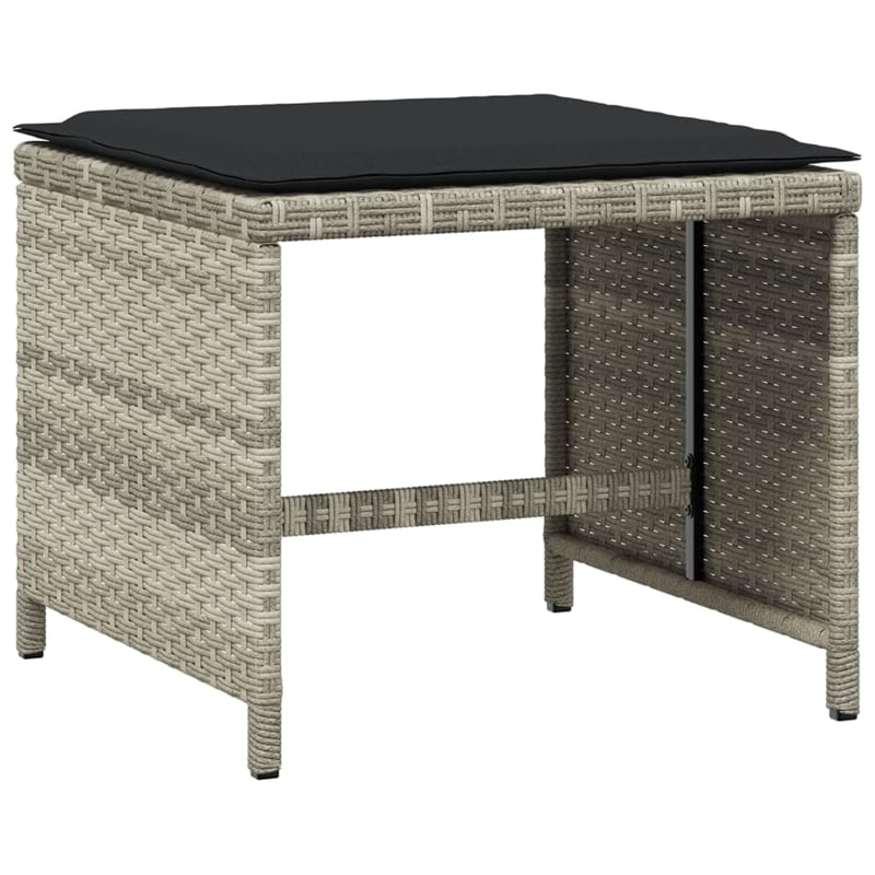 vidaXL Poly Rattan Patio Dining Set in Anthracite